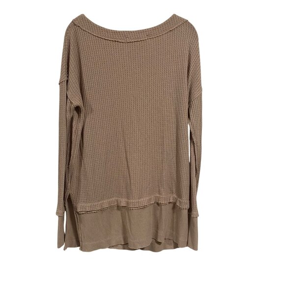 Free People We the Free North Shore Thermal Top in Sand Size XS - Picture 8 of 11